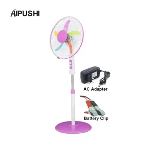 Home Use 16 Inch 18inch Floor Pedestal AC DC Solar Energy Rechargeable Battery Stand Fan