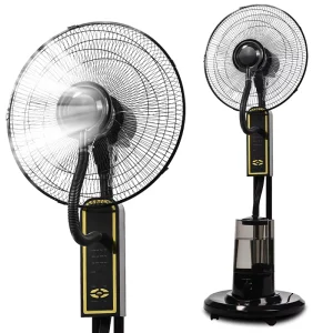 Home Use 16 Inch 220V Air Cooling Electric Mist Fan with Water Tank Remote Control Standing Fan Spray Electric Fan