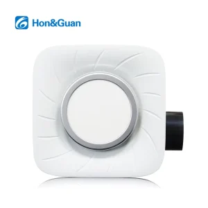 Hon&Guan 4 Inch Ceiling Mounted Exhaust Fan with LED Lighting Low Power Consumption Exhaust Fan for Bathroom Shopping Mall Hotel
