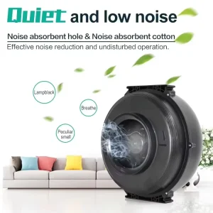 Hon&guan Silent Circular Centrifugal Duct Fan 4 Inch Exhaust Fan