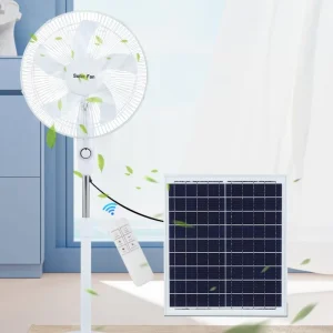Hot High Quality Eco Energy Solar Rechargeable 15W 3 Speed Solar 3 in 1 Floor Fan