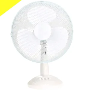 Hot Selling 12 Inches 3 speed Metal Mechanical Control Electric Swing Table Fan with Three Blades for Hotel Use