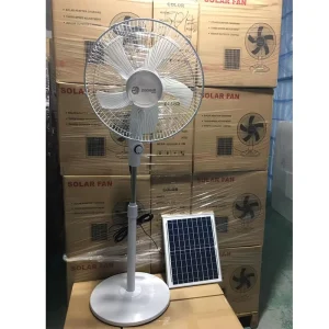 Hot Selling 16 Inch Portable Solar Battery Operated Fan for Home Outdoor Camping Use