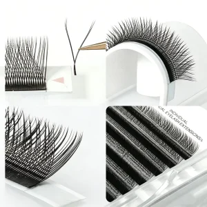 Hot Selling 4D W Shaped Eyelashes Extensions High Quality Individual Lashes Automatic Flowering Fans 3D 4D 5D W Eyelashes