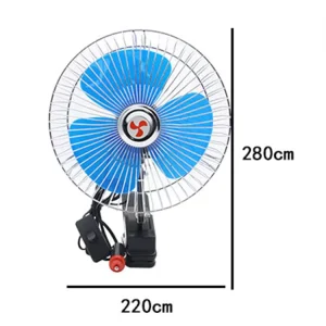 Hot Selling DC 12V 24V Car Fan Oscillating Portable Auto Car Fan 8 Inch Mini Car Fan Smart Home Products