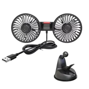 Hot Selling Multi function Car Cooling USB Fan Car Shake Double Head Fan