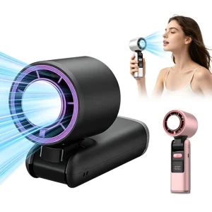 Hot Selling Pocket Turbo Fan 2400mAh High Speed 3 Adjustable Levels LED Digital Display Type C For School Dorm Room