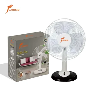 Hot Selling Quiet 16 Inch Rechargeable Plastic Mechanical Table Fan with Comfort Zone CZ161WT 3 Speed Oscillating for Car Use