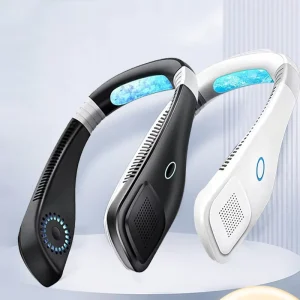 Hot Selling Summer Cooling Outdoor Sports Portable Rechargeable Neck Fan Hands Free 3 Speeds Adjustable Wearable Personal Fan