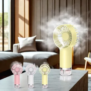 Hot Summer Outdoor Travel Rechargeable USB Mini Fan Water Mist Handheld Air Cooler for Hotels Household Use Wireless Portable