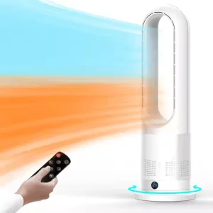 Hot and Cool Bladeless Heater Fan with Remote Control Standing Leafless Fan