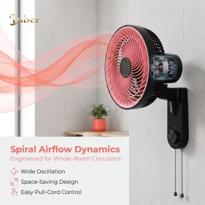Household 10 Inch Plastic Wall Mounted Air Cooling Fan Mechanical Control Oscillating Energy Efficient Africa Market
