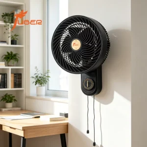 Household 10 Inch Wall Fan Oscillating 3 Speed Mechanical Control Lightweight Plastic Bedroom Indoor Circulation Wall Fan