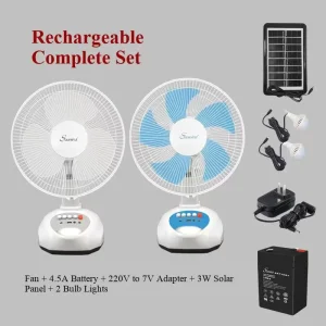 Household & Car Electric Solar Fans with Mechanical Control Rechargeable 8000mAh Battery Eco Friendly Lighting for Outdoor Use