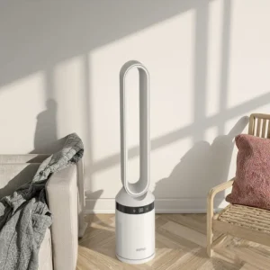 Household Electric Pedestal Fan Remote Digital Display Air Cooling Tower for Home Office Hotel Plastic Floor