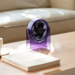 Household Electric Portable Table Fan No Battery OEM OEM Intelligent Office Desktop Lightweight with Transparent Appearance