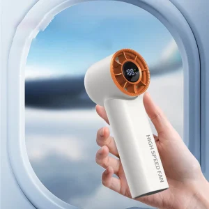 Hxtc88 Lightweight 1 100 Wind Speed Led Display Usb Rechargeable Little Small Mini Hand Personal Handheld Portable Turbo Fan