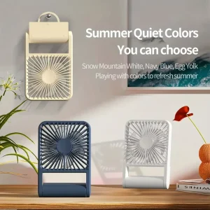 Hxtc88 Office Desktop Bedroom Tilt Folds Rechargeable Wall Mounted Small Personal Wearable Portable Mini USB Desk Little Fan