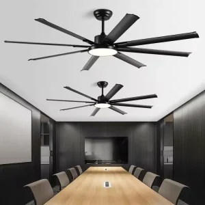Hyundai 74″ High Speed 8 Blade Remote Control Ceiling Fan LED Light Frequency Conversion Powerful Efficient Cooling Solution