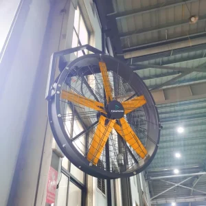 IE5 PMSM Motor 47 Inch 220V AC 5PCS Aluminum Blades Wall Mounted Industrial Warehouse Fans IP55 Protection 26000m/h