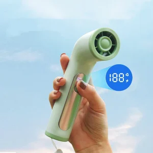 IMYCOO High Speed Portable KC PSE Battery Cooling Bladeless Handheld Fan Custom Logo Rechargeable Green Korean Handy Mini Fan