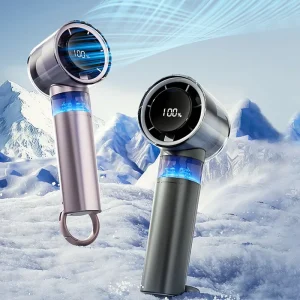 IMYCOO High Speed Rechargeable Portable USB Battery Bladeless Mini Handheld Fan Personal Hand Tube Fan Logo