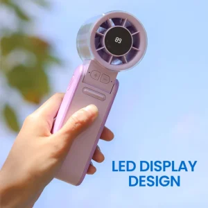 IMYCOO New Arrival Portable Led Display Mini Handheld Fan With 100 Gears High Speed Rechargeable Foldable Travel Pocket Mini Fan