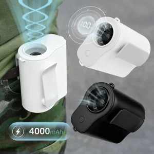 IMYCOO New Design Portable Wearable Waist Clip Fan Led Display USB Custom Logo Bladeless Cooling Hanging Neck Fans