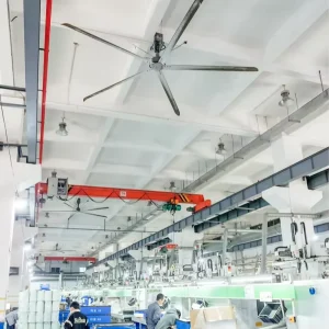 IP64 Industrial DC Motor Ceiling Fanwith Touch Controller for Factory Customizable Innovative Air Fan for Warehouse