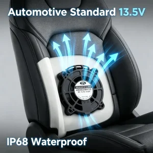 IP68 Waterproof 13.5V DC Blower Fan for Car Seat Cooling Ventilation System 93x35mm High Pressure Air Ventilator