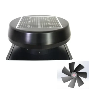 IP68 Waterproof 25W Solar Attic Fan 14 Inch Roof Exhaust Fan with BLDC Motor for Home and Greenhouse Ventilation