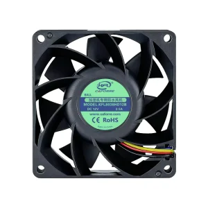 IP68 Waterproof High Speed 24V 7500RPM Ball Bearing OEM DC Electric Plastic Cooling Fan 80x80x38mm 3 Inch 12V/24V/48V Industrial