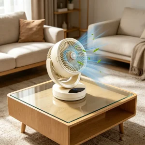 Ice Cooling Circulating Fan 12H Timer Portable Desktop Fan with Aromatherapy Diffusion Unit for Office Desk