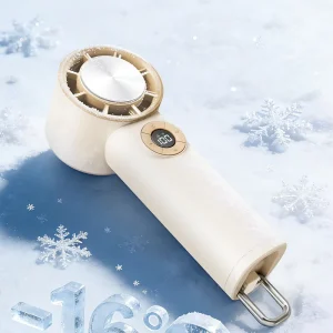 Ice Cooling Mini Handheld Fan Portable Air Cooler 11000RPM Smart Display 3000mAh 5 Speed Travel Cooling Device CE FCC