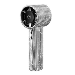 Ice Cooling Turbo Fan with Digital Display High-Power Portable Personal Fan for Instant Air Conditioning