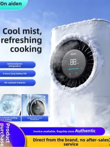 Ice Mist Fan USB Powered Compact Desktop Air Conditioner Spray Semiconductor Cooling Kitchen Use Long-Lasting Portable