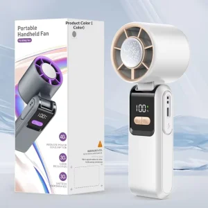 Ice Pack Handheld Fan Brushless Motor USB Portable Fan Outdoor Cooling Mini Fan Quiet Operation Rechargeable Fan Hand Wearable