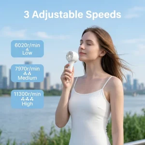 Ice Touch Turbo 5V USB Pocket Plastic Fan Rechargeable Handheld Fan Outdoor Travel Portable Handheld Fan for Summer Cooling