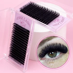 Individual Fan Like Butter Faux Mink Eye Lash Trays in Bulk Premium High Quality Korean Pbt Soft Fluffy Eyelash Extensions