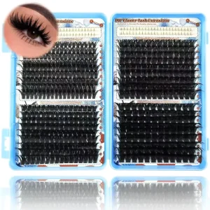 Individual Mink Lash Extension Kit Custom Logo Wispy Diy Cluster Lash Book DIY Lash Clusters Fan Eyelashes