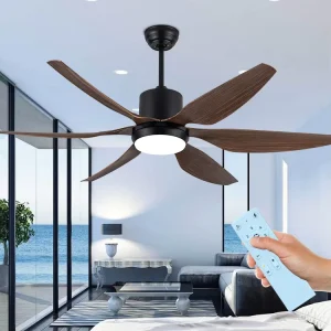56 Inch 6 Blades CB CE Approved Bedroom Remote Control Modern LED Ceiling Fan with Light