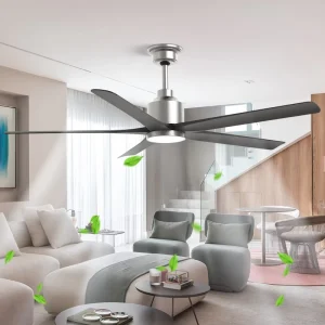 Indoor Modern Ceiling Decorative Smart Remote Control Low Noise Ceiling Fans with Light