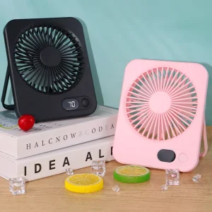 Indoor Outdoor Air Cooling Fan High Capacity Portable USB Rechargeable Desktop Fan with Hook Multifunction Mini Fan