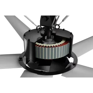 Industrial 12 Feet HVLS Ceiling Fan with Motor 220V Energy Saving for High Efficiency Ventilation and Air Circulation