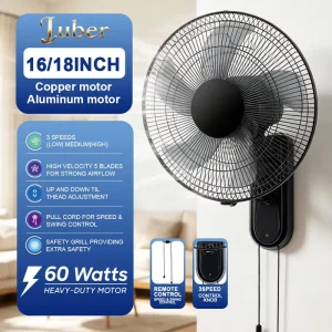 Industrial 16 Inch CE CB Wall Fan Electric Cooling Fan High Efficiency for School and Hospital