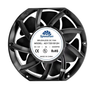 Industrial 172x150x51mm 24V DC Axial Cooling Fan High Airflow 300CFM for Inverter UPS Power Supply Cabinet Cooling