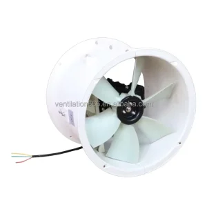Industrial 350mm Duct Axial Fan High Flow Low Noise Ventilation Blower Cast Iron Direct Drive Ball Bearing for Factory Warehouse