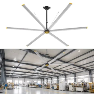 Industrial 5.5m 18FT Ceiling Fan 6 Blades Aluminum Alloy HVLS Fan 720000m/h High Flow Cooling Fan for Factory and Workshop