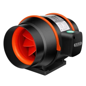 Industrial AC Air cooled Exhaust Axial Fan 4 inch Plastic Blades Duct Mount OEM Customizable High Airflow 200 Cmh 220V