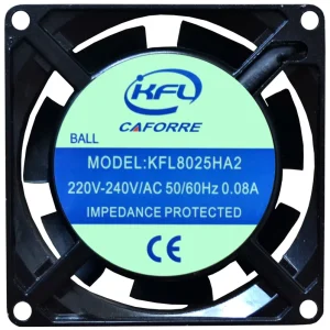 Industrial AC Axial Fan Electric 8025 80x80x25mm 220V 110V Aluminum Alloy Two Ball Bearing OEM CE Certified Equipment Enclosures